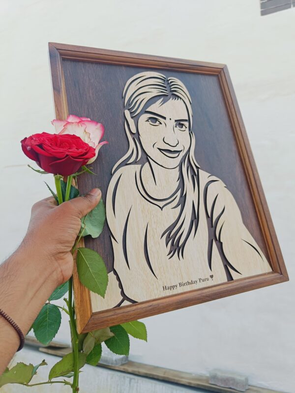 Personalised Wooden Carving 1 face